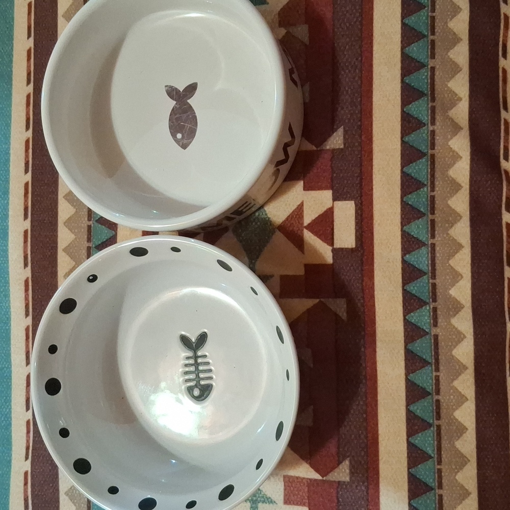 Two Kitty Bowls